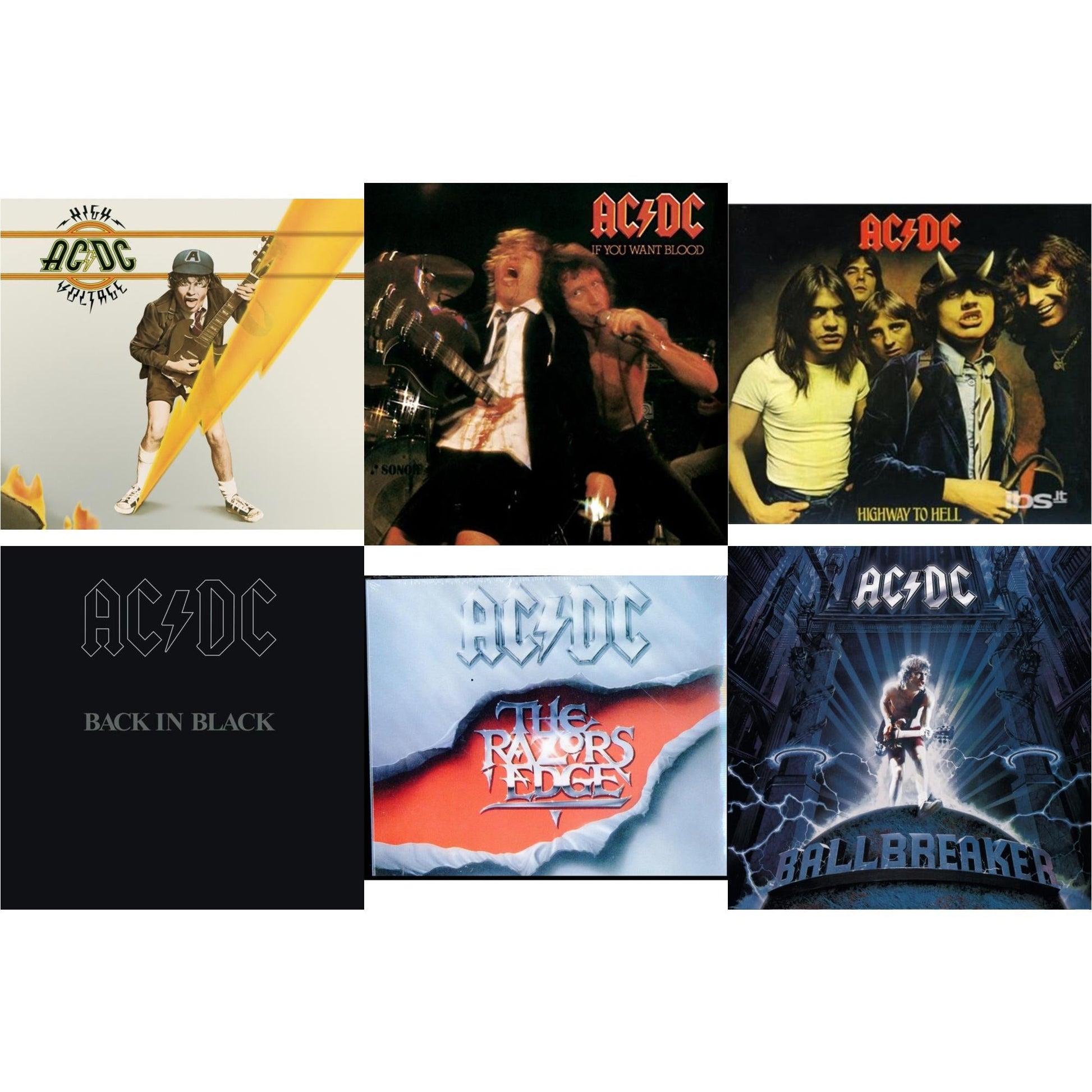 This is a 6 CD SKU bundle.
1.This CD is brand new.Format: CDMusic Style: Hard RockThis item's title is: High VoltageArtist: Ac/DcLabel: LEGACYBarcode: 696998020122Release Date: 2/18/2003
2.This CD is brand new.