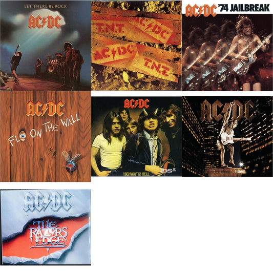 74 Jailbreak & Let There Be Rock & Highway To Hell & Razor's Edge & Tnt & Stiff Upper Lip & Fly On The Wall