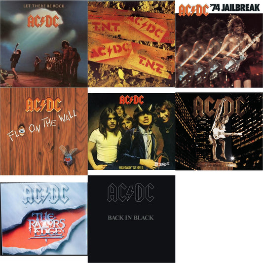 74 Jailbreak & Let There Be Rock & Highway To Hell & Back In Black & Razor's Edge & Tnt & Stiff Upper Lip & Fly On The Wall
