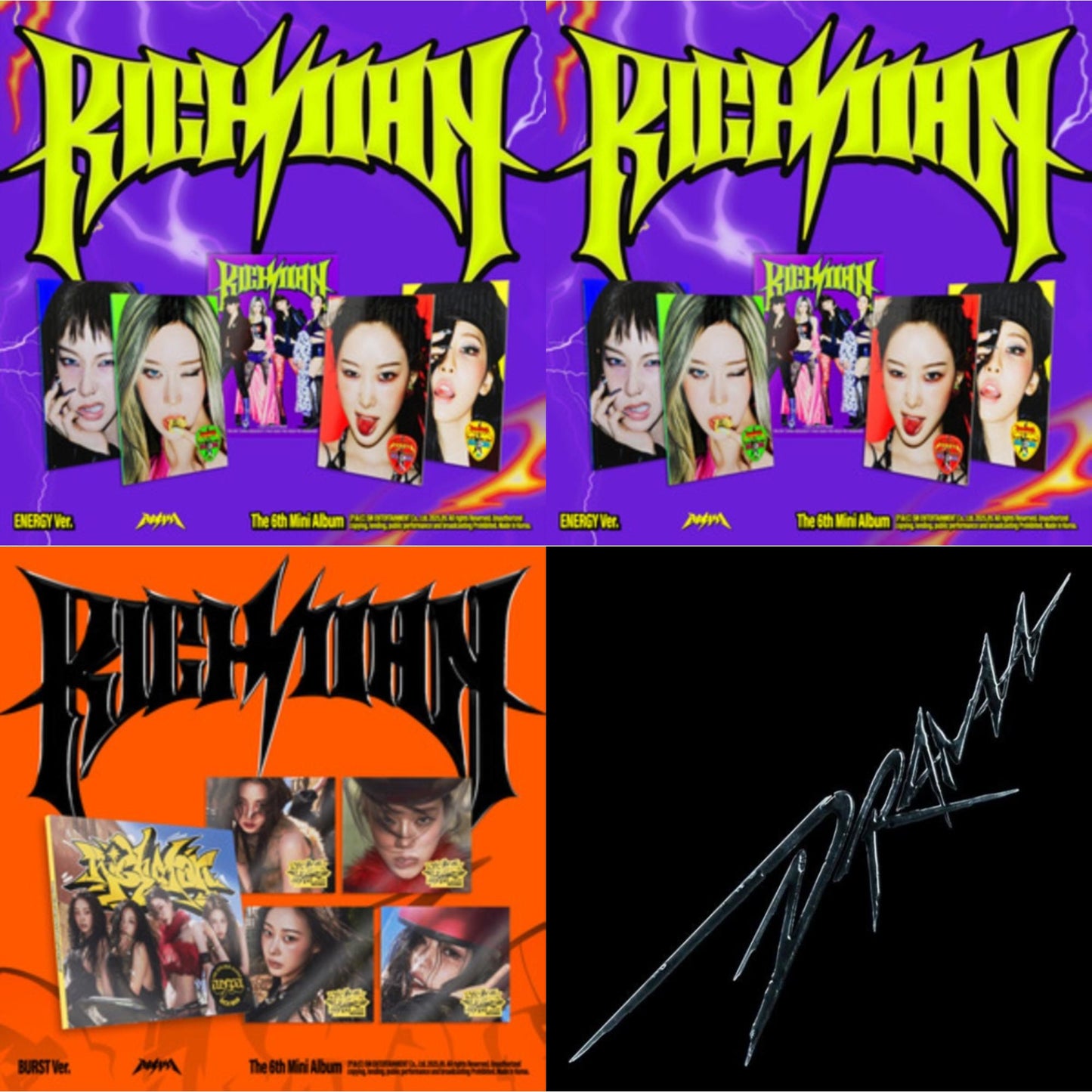 Rich Man (6Th Mini Album) (Energy Ver.) (Group Version) & Rich Man (6Th Mini Album) (Energy Ver.) (Winter Version) & Rich Man (6Th Mini Album) (Burst Ver.) (Karina Version) & Drama (4Th Mini Album/Version C)