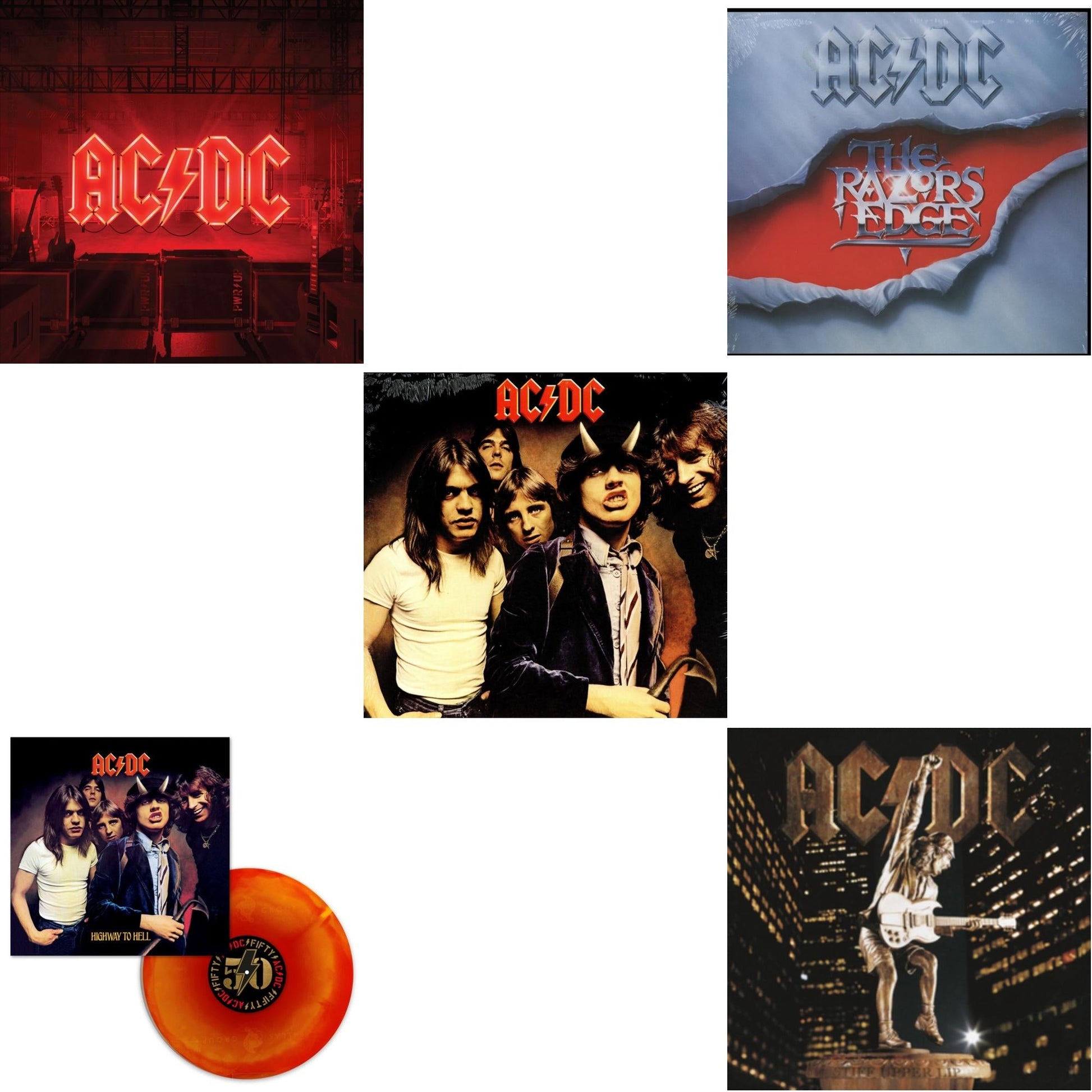 This is a 5 LP Vinyl SKU bundle.
1.This LP Vinyl is brand new.Format: LP VinylMusic Style: Hard RockThis item's title is: Power Up (180G/Gatefold Jacket/Inner Sleeve)Artist: Ac/DcLabel: COLUMBIABarcode: 194397255614Release Date: 11/13/2020
2.This LP Vinyl is brand new.