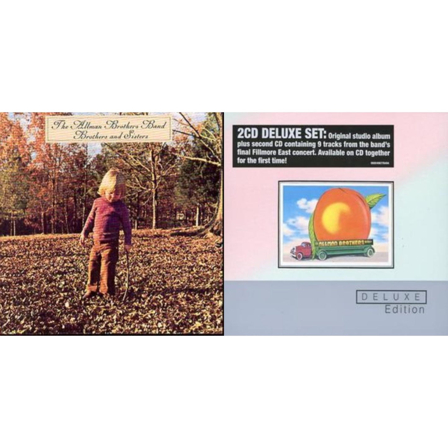 This is a 2 CD SKU bundle.
1.This CD is brand new.Format: CDMusic Style: Country RockThis item's title is: Brothers & SistersArtist: Allman Brothers BandLabel: MERCURYBarcode: 731453126220Release Date: 10/14/1997
2.This CD is brand new.