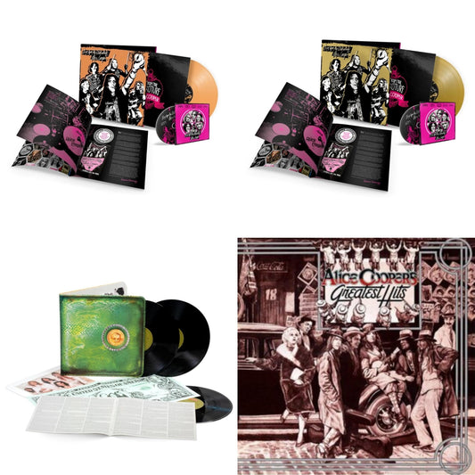 Live From The Astroturf (Apricoot LP Vinyl/DVD) & Live From The Astroturf (Gold LP Vinyl/DVD) & Billion Dollar Babies (50Th Anniversary/Deluxe/3LP) & Alice Cooper's Greatest Hits (180G/Limited Anniversary Edition)