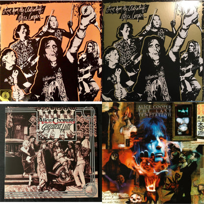 Live From The Astroturf (Apricoot LP Vinyl/DVD) & Live From The Astroturf (Gold LP Vinyl/DVD) & Alice Cooper's Greatest Hits (180G/Limited Anniversary Edition) & Last Temptation (180G)