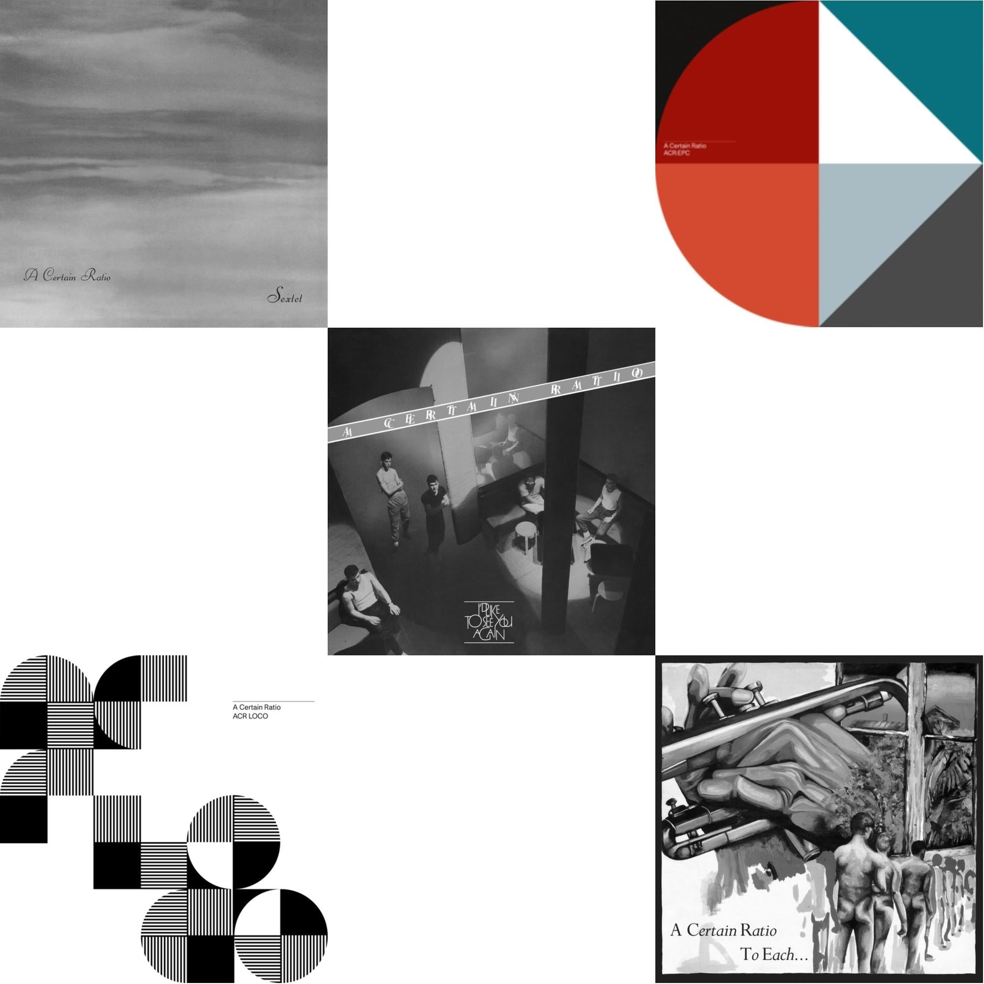 This is a 5 LP Vinyl SKU bundle.
1.This LP Vinyl is brand new.Format: LP VinylThis item's title is: Sextet (Limited Edition White LP Vinyl)Artist: A Certain RatioLabel: MUTEBarcode: 724596972564Release Date: 1/15/2021
2.This LP Vinyl is brand new.