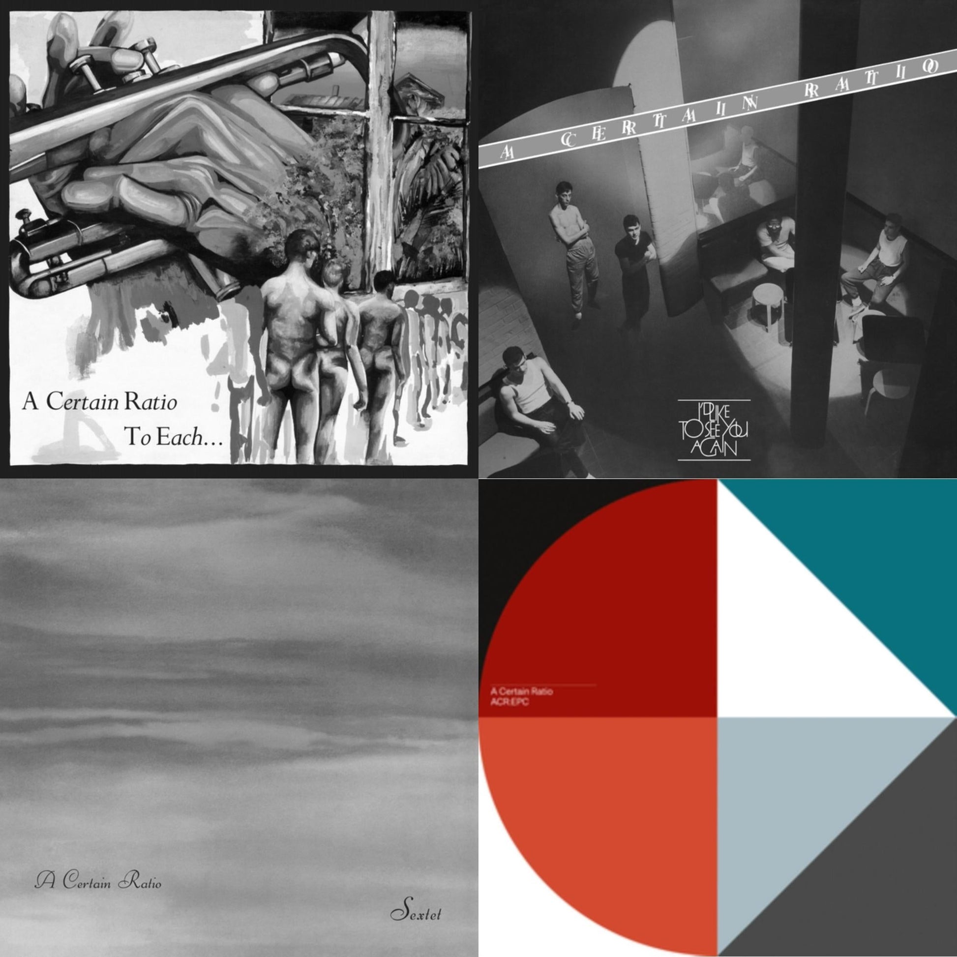 This is a 4 LP Vinyl SKU bundle.
1.This LP Vinyl is brand new.Format: LP VinylThis item's title is: To Each... (Limited Edition White LP Vinyl)Artist: A Certain RatioLabel: MUTEBarcode: 724596970560Release Date: 1/15/2021
2.This LP Vinyl is brand new.