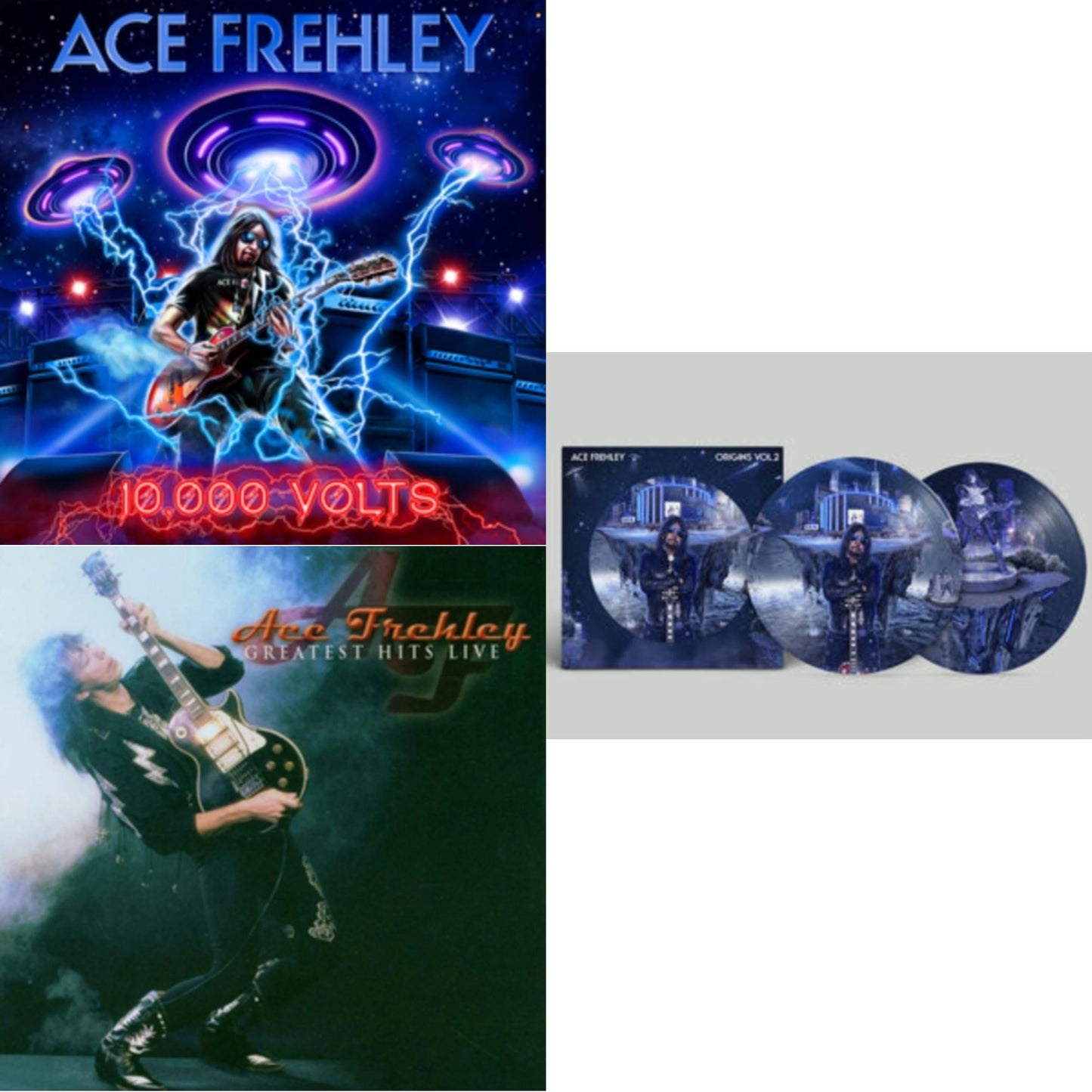 Greatest Hits Live & 10,000 Volts (Orange Tabby LP Vinyl) & Origins: Vol. 2 (Picture Disc)