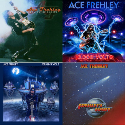 Greatest Hits Live & 10,000 Volts (Edge Only Splatter/Metal Gym Locker/Red Splatter LP Vinyl) & Origins: Vol. 2 (I) & Frehley's Comet (Red & Blue Hand Poured Effect LP Vinyl)
