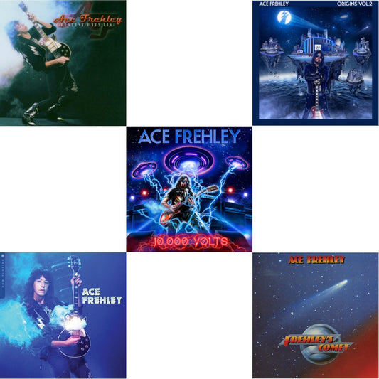 This is a 5 LP Vinyl SKU bundle.
1.This LP Vinyl is brand new.Format: LP VinylThis item's title is: Greatest Hits LiveArtist: Ace FrehleyLabel: MEGAFORCEBarcode: 020286236450Release Date: 2/4/2022
2.This LP Vinyl is brand new.