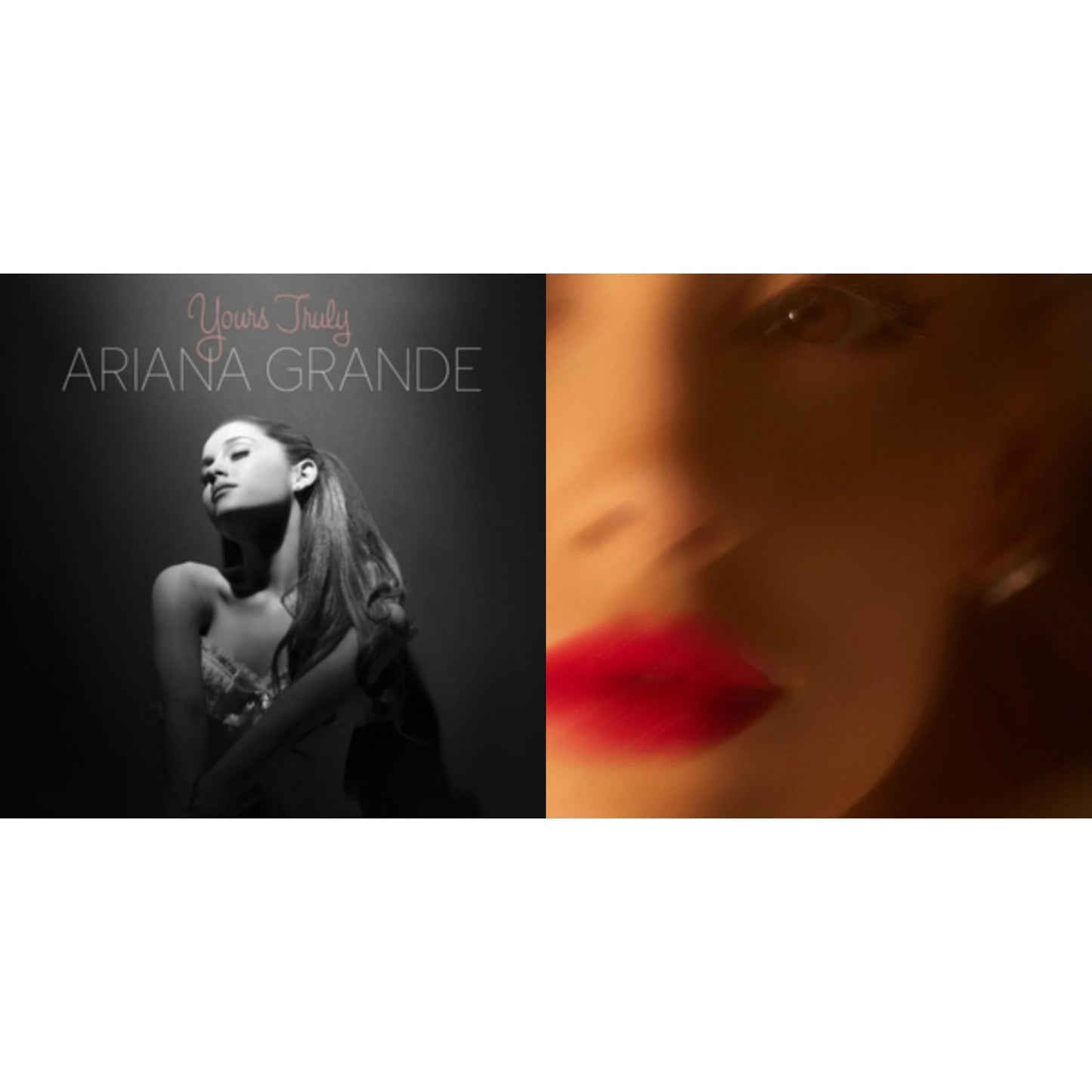 This is a 2 CD SKU bundle.
1.This CD is brand new.Format: CDMusic Style: Contemporary R&BThis item's title is: Yours TrulyArtist: Ariana GrandeLabel: REPUBLICBarcode: 602537480821Release Date: 9/3/2013
2.This CD is brand new.