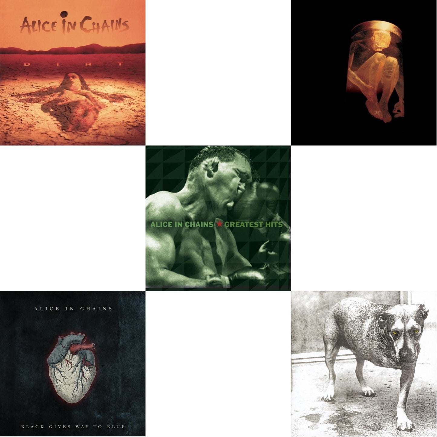 Dirt & Black Gives Way To Blue & Greatest Hits & Nothing Safe: Best Of The Box & Alice In Chains