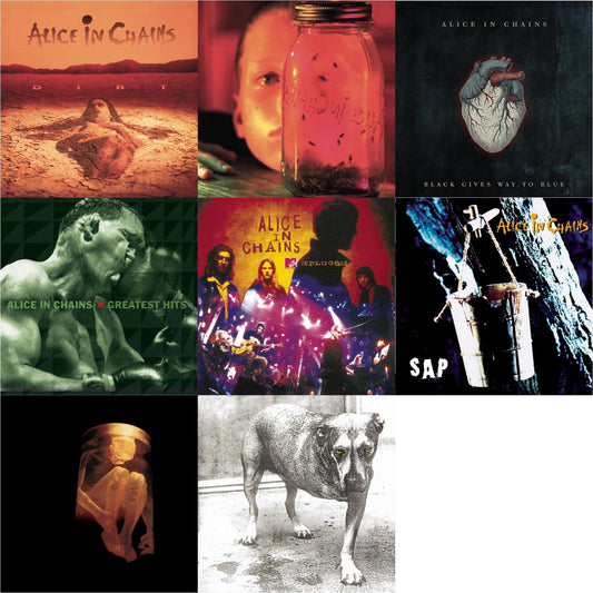 Dirt & Jar Of Flies & Black Gives Way To Blue & Greatest Hits & Unplugged & Sap & Nothing Safe: Best Of The Box & Alice In Chains