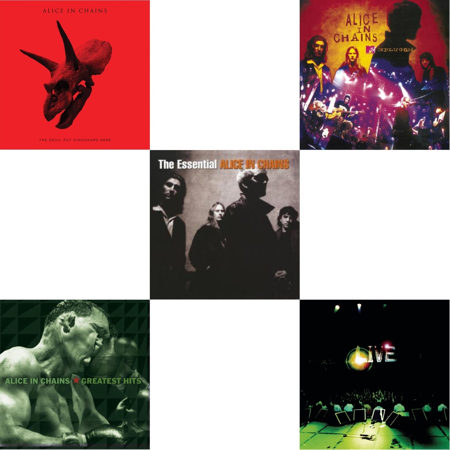 Devil Put Dinosaurs Here & Greatest Hits & Essential Alice In Chains & Unplugged & Live