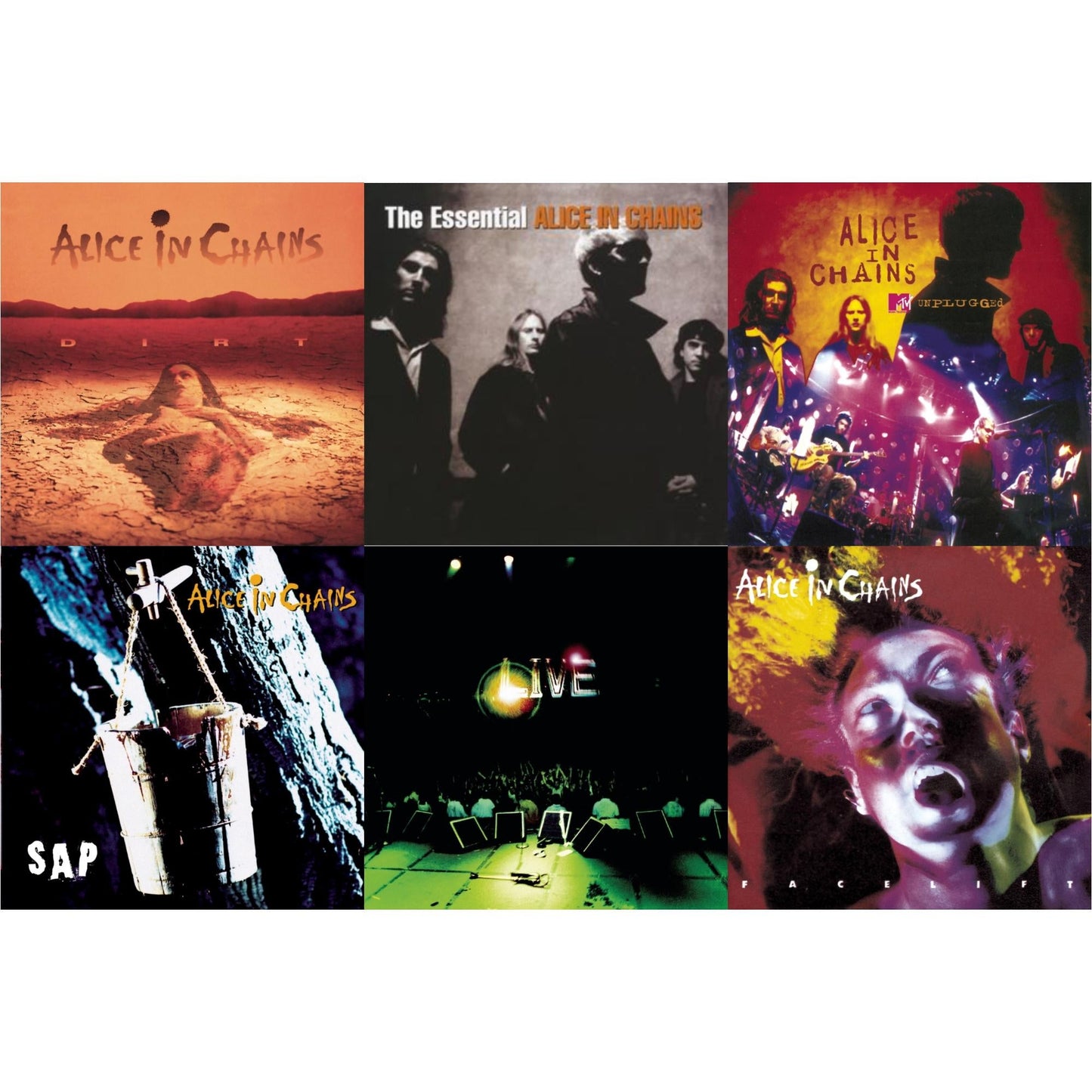 Dirt & Essential Alice In Chains & Unplugged & Sap & Live & Facelift