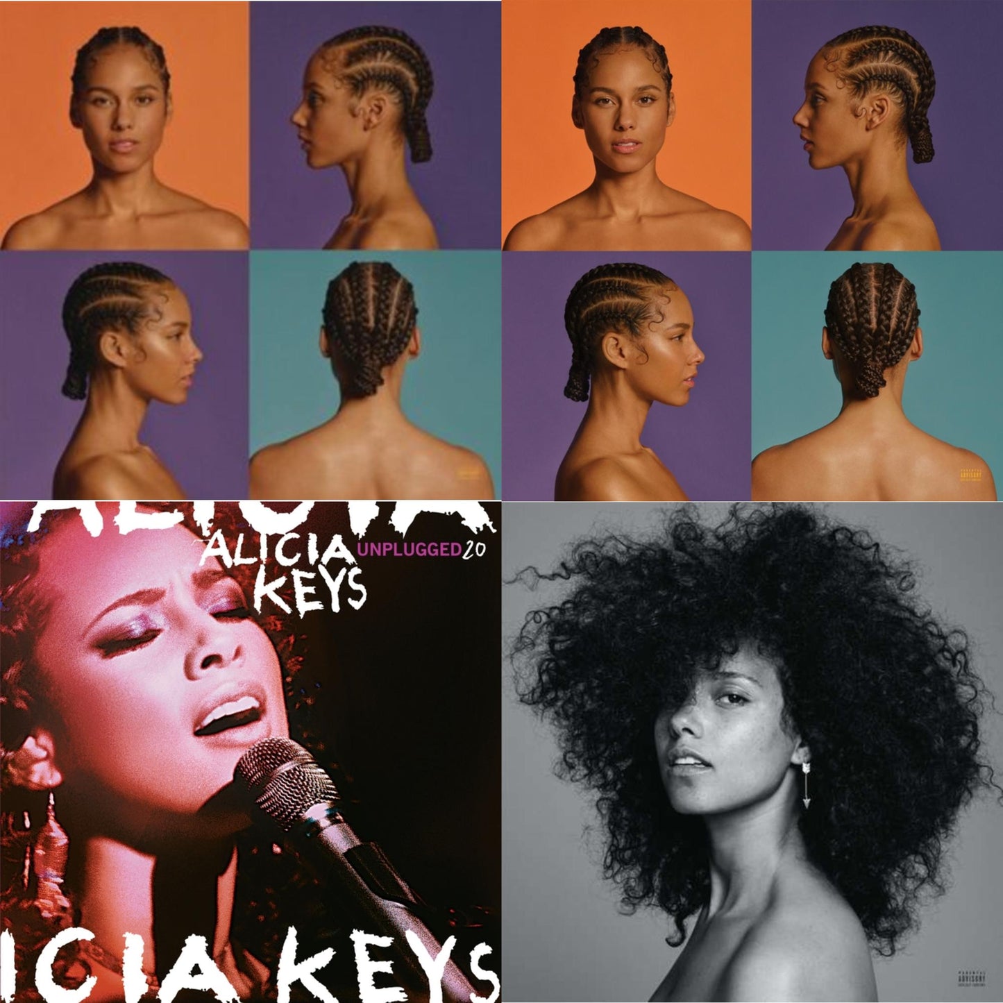 Alicia (X) (2LP/150G/Opaque White Vinyl/Dl Insert) & Alicia (White Vinyl/2LP) & Unplugged (20Th Anniversary/2LP) & Here (Pa) (150G/Dlcard/Gatefold/24 X 24 Poster)
