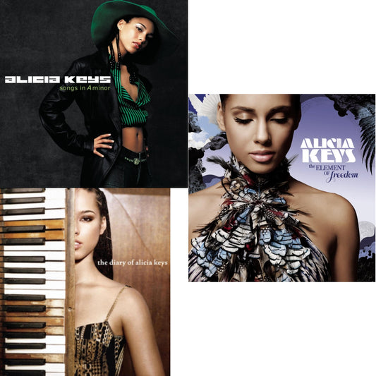 This is a 3 CD SKU bundle.
1.This CD is brand new.Format: CDMusic Style: RnB/SwingThis item's title is: Songs In A MinorArtist: Alicia KeysLabel: SONY SPECIAL MARKETINGBarcode: 888837942225Release Date: 9/17/2013
2.This CD is brand new.