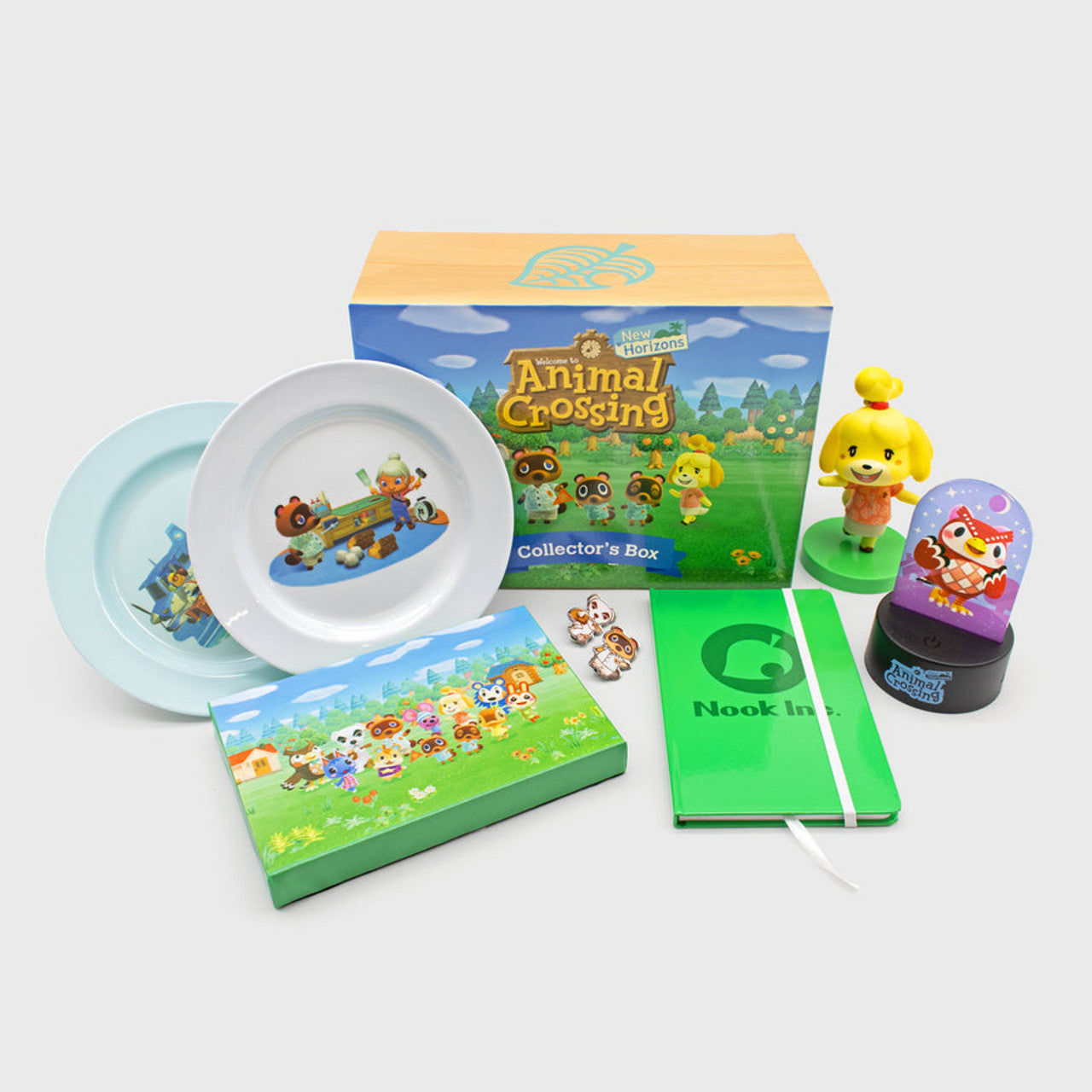 This is brand new.Grow your Animal Crossing: New Horizons collection even more with our collector's box! Get all of these goodies only inside this box:

Celeste LED Light
Isabelle Collectible Figure
Nook Inc. Notebook
K.K.
