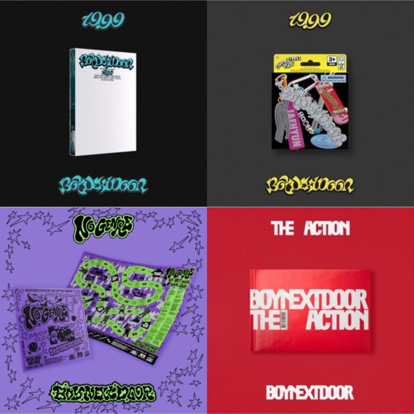 19.99 (Twenty Ver.) & 19.99 (Clink Ver.) & No Genre (Boynextdoor 4Th Ep) (Board Game Ver.) & Action Boynextdoor 5Th Ep (Play Ver.)