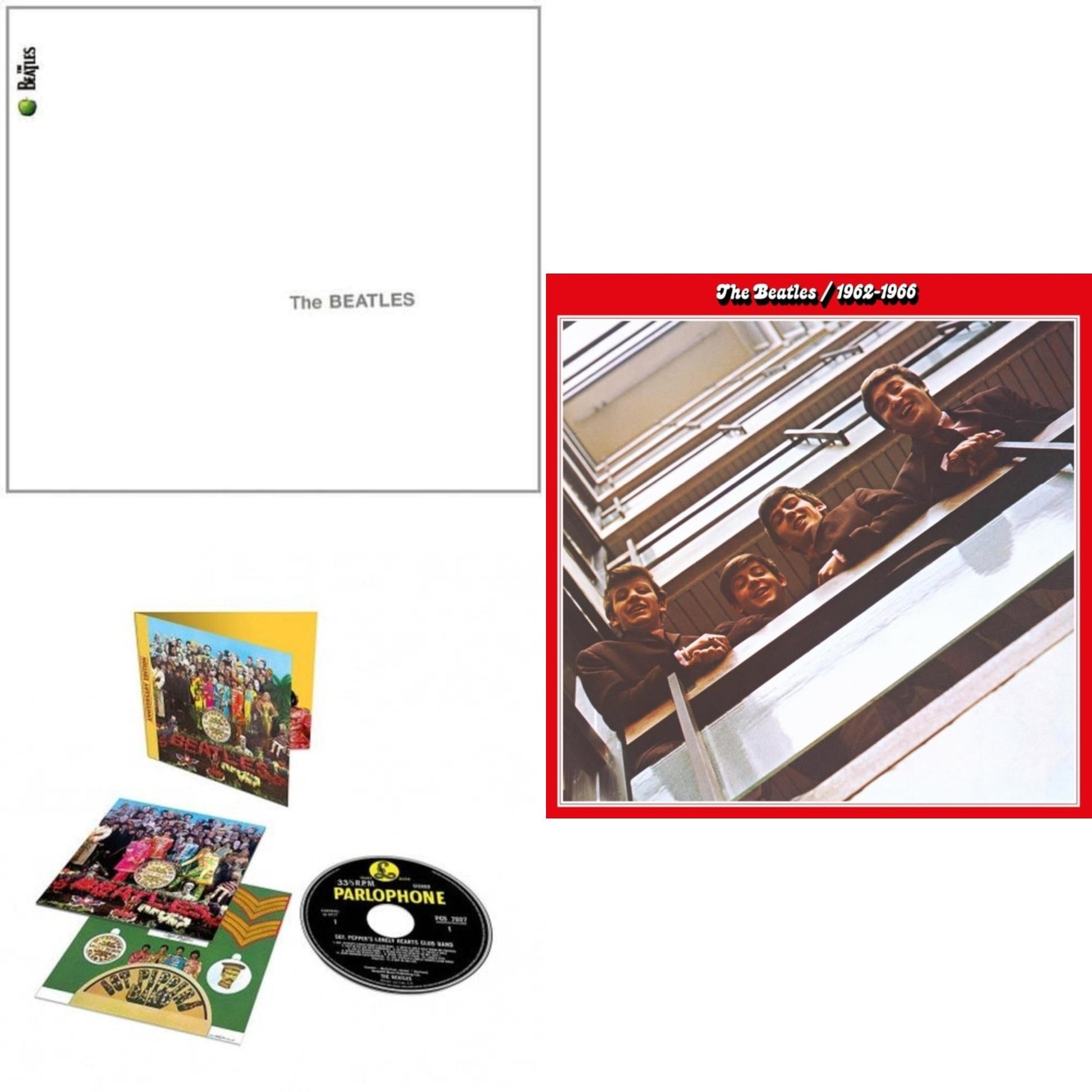 This is a 3 CD SKU bundle.
1.This CD is brand new.Format: CDMusic Style: Art RockThis item's title is: BeatlesArtist: BeatlesLabel: Apple RecordsBarcode: 094638246626Release Date: 9/8/2009
2.This CD is brand new.