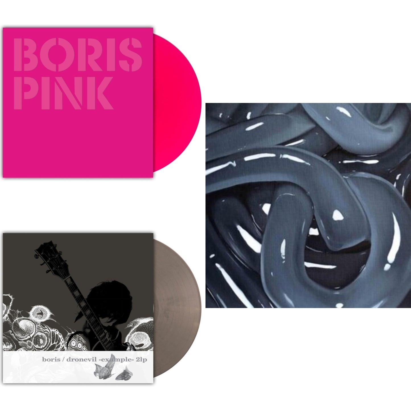 Pink (20Th Anniversary/Neon Magenta Vinyl/2LP) & Dronevil -Example- (20Th Anniversary/Reissue/Custom Gun Metal Grey Marble Vinyl/2LP) & W (Sea Blue LP Vinyl)