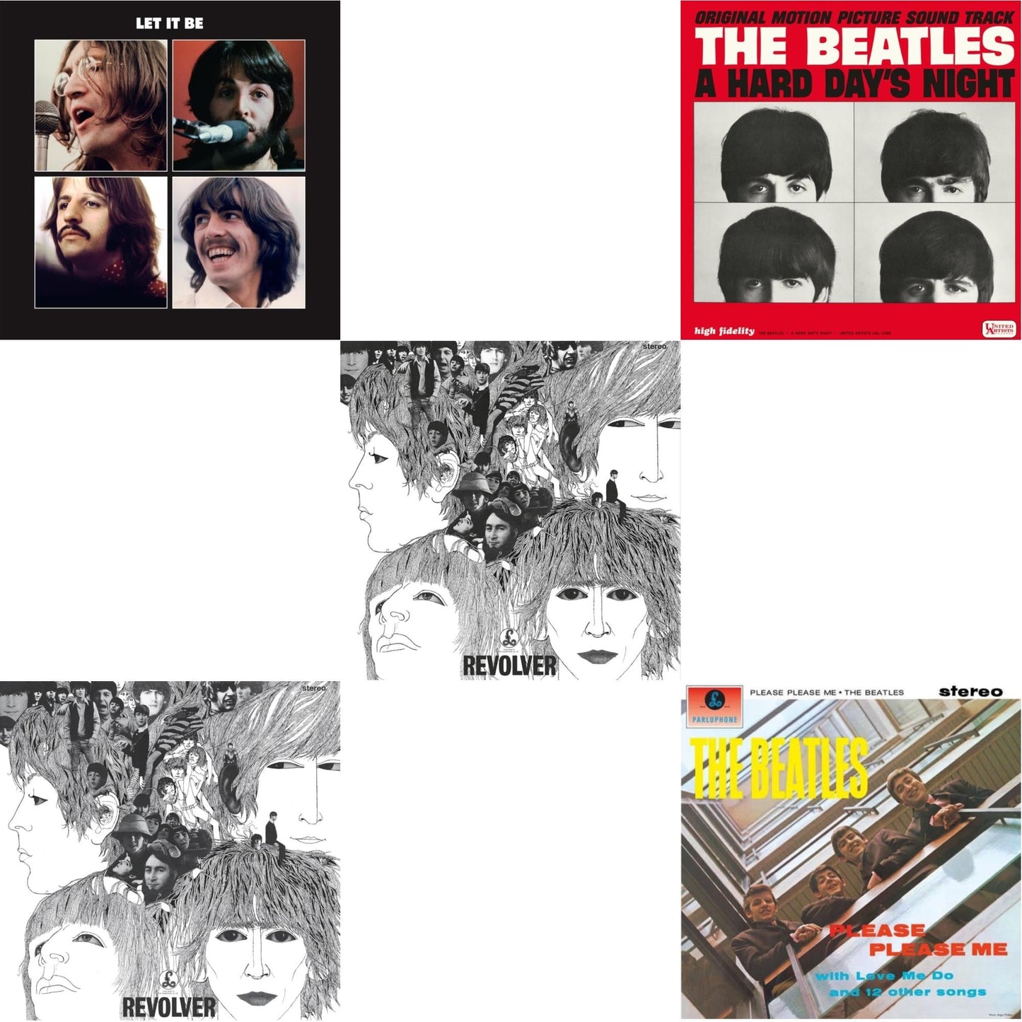 This is a 5 LP Vinyl SKU bundle.
1.This LP Vinyl is brand new.Format: LP VinylMusic Style: BeatThis item's title is: Please Please MeArtist: BeatlesLabel: ParlophoneBarcode: 094638241614Release Date: 11/13/2012
2.This LP Vinyl is brand new.