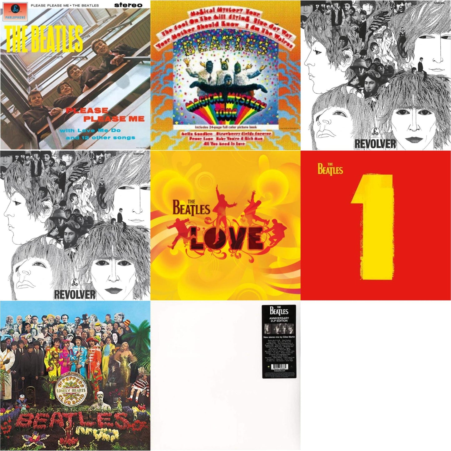 Please Please Me & Magical Mystery Tour & Revolver Special Edition & Revolver - Special Edition (Picture Disc) & Love  & 1 (2015 Reissue) & Sgt. Pepper's Lonely Hearts Club Band (2017 Stereo Mix/180G/Original Stencils) & Beatles (The White Album) (2LP)