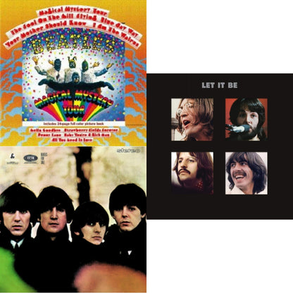 This is a 3 LP Vinyl SKU bundle.
1.This LP Vinyl is brand new.Format: LP VinylMusic Style: Rock & RollThis item's title is: Beatles For SaleArtist: BeatlesLabel: UMEBarcode: 094638241416Release Date: 11/13/2012
2.This LP Vinyl is brand new.