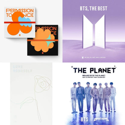 Permission To Dance On Stage - Live (Connect Ver.) & BTS: The Best (2CD/Booklet) (Japanese Ver.) & Love Yourself: Her (Photobook) & Planet (Bastions Ost)