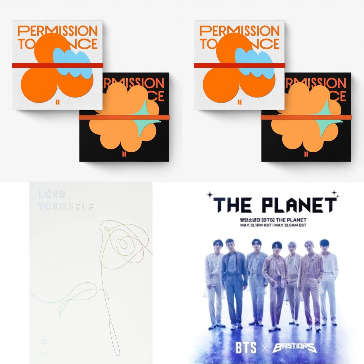 Permission To Dance On Stage - Live (Contact Ver.) & Permission To Dance On Stage - Live (Connect Ver.) & Love Yourself: Her (Photobook) & Planet (Bastions Ost)