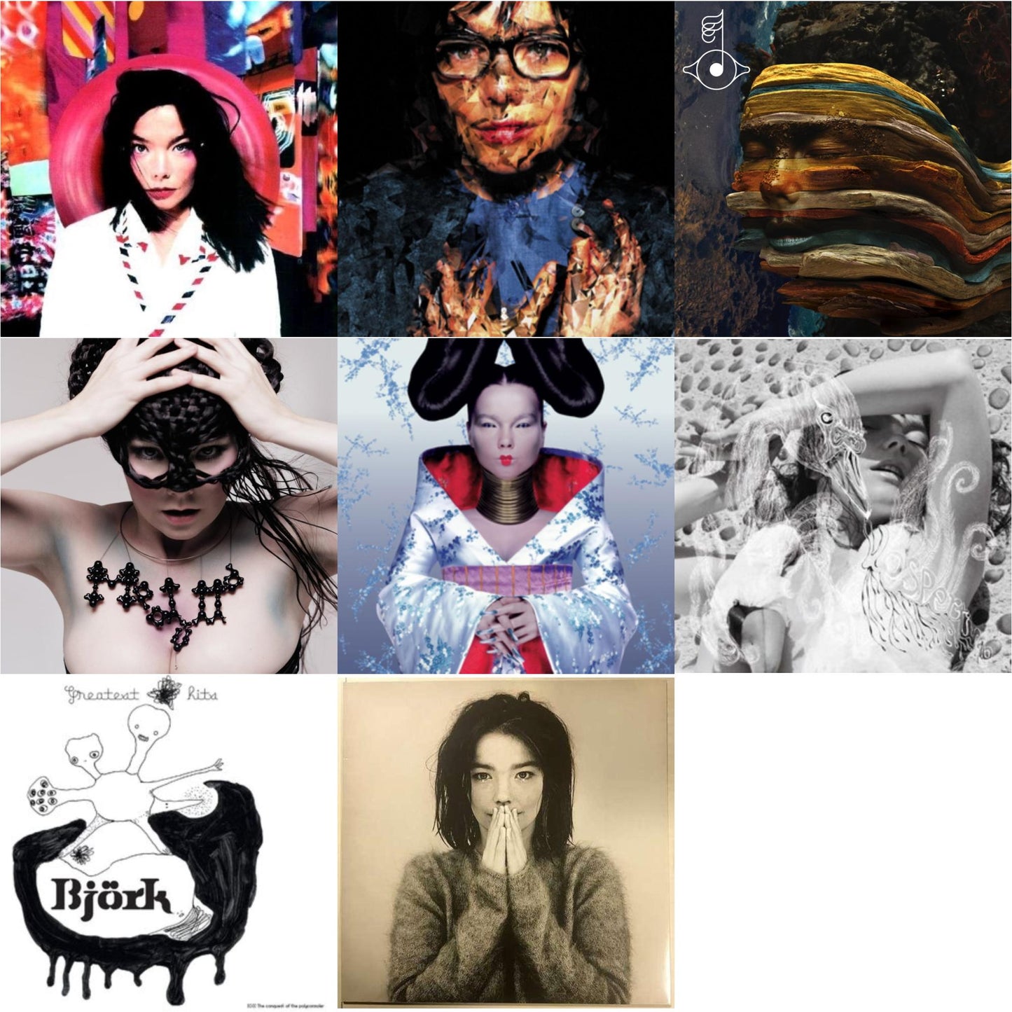 This is a 8 LP Vinyl SKU bundle.
1.This LP Vinyl is brand new.Format: LP VinylMusic Style: DowntempoThis item's title is: PostArtist: BjorkBarcode: 5016958041618Release Date: 12/11/2015
2.This LP Vinyl is brand new.