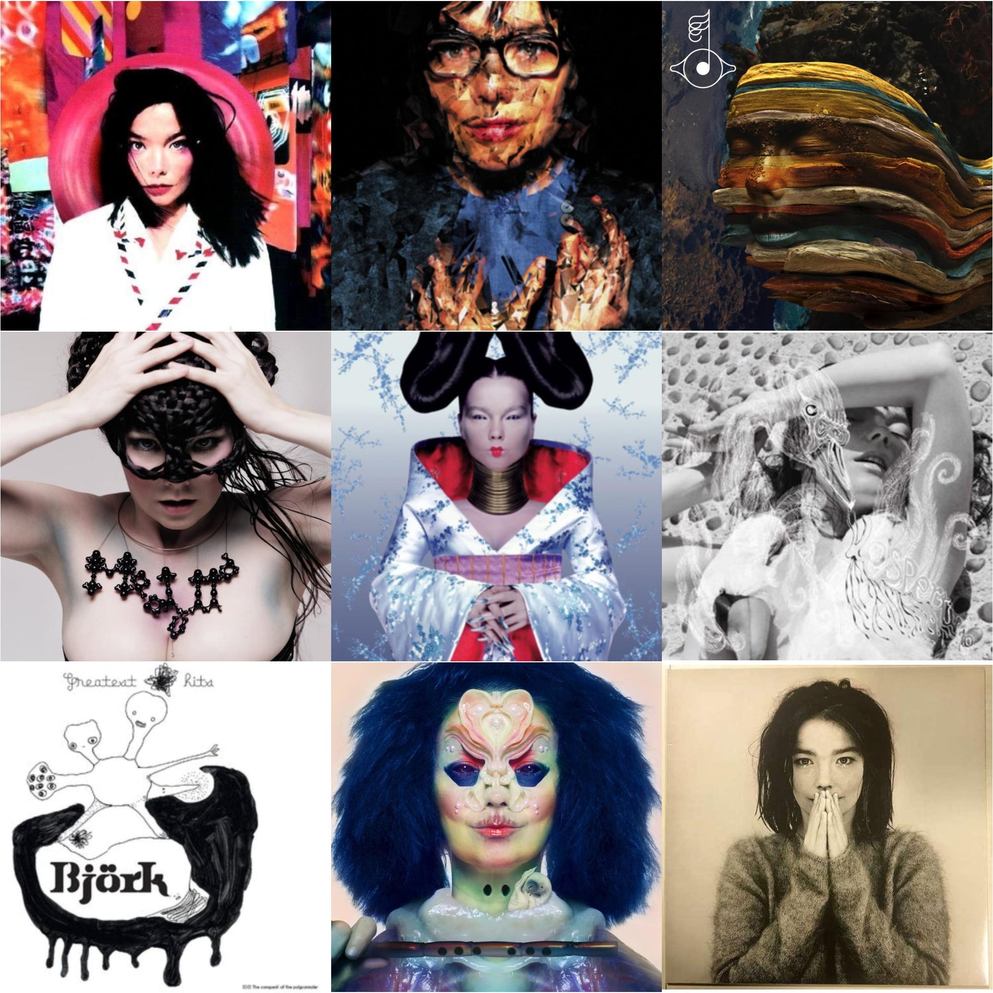 This is a 9 LP Vinyl SKU bundle.
1.This LP Vinyl is brand new.Format: LP VinylMusic Style: DowntempoThis item's title is: PostArtist: BjorkBarcode: 5016958041618Release Date: 12/11/2015
2.This LP Vinyl is brand new.