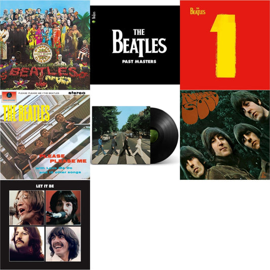 This is a 7 LP Vinyl SKU bundle.
1.This LP Vinyl is brand new.Format: LP VinylMusic Style: BeatThis item's title is: Please Please MeArtist: BeatlesLabel: ParlophoneBarcode: 094638241614Release Date: 11/13/2012
2.This LP Vinyl is brand new.