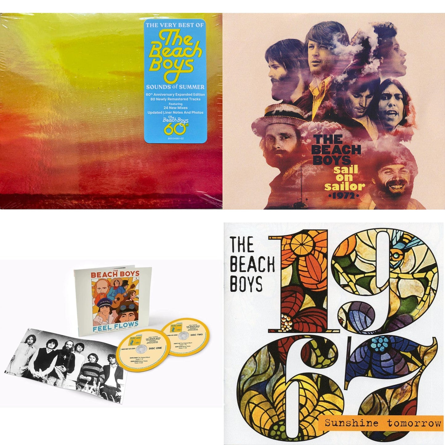 Sounds Of Summer: The Very Best Of The Beach Boys (Expanded Edition/3CD) & Sail On Sailor (2CD) & Feel Flows: The Sunflower & Surf's Up Sessions 1969-1971 (2CD) & 1967 - Sunshine Tomorrow