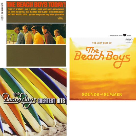 This is a 3 CD SKU bundle.
1.This CD is brand new.Format: CDMusic Style: SurfThis item's title is: Today (Stereo & Mono)Artist: Beach BoysLabel: Capitol RecordsBarcode: 5099940443720Release Date: 10/9/2012
2.This CD is brand new.