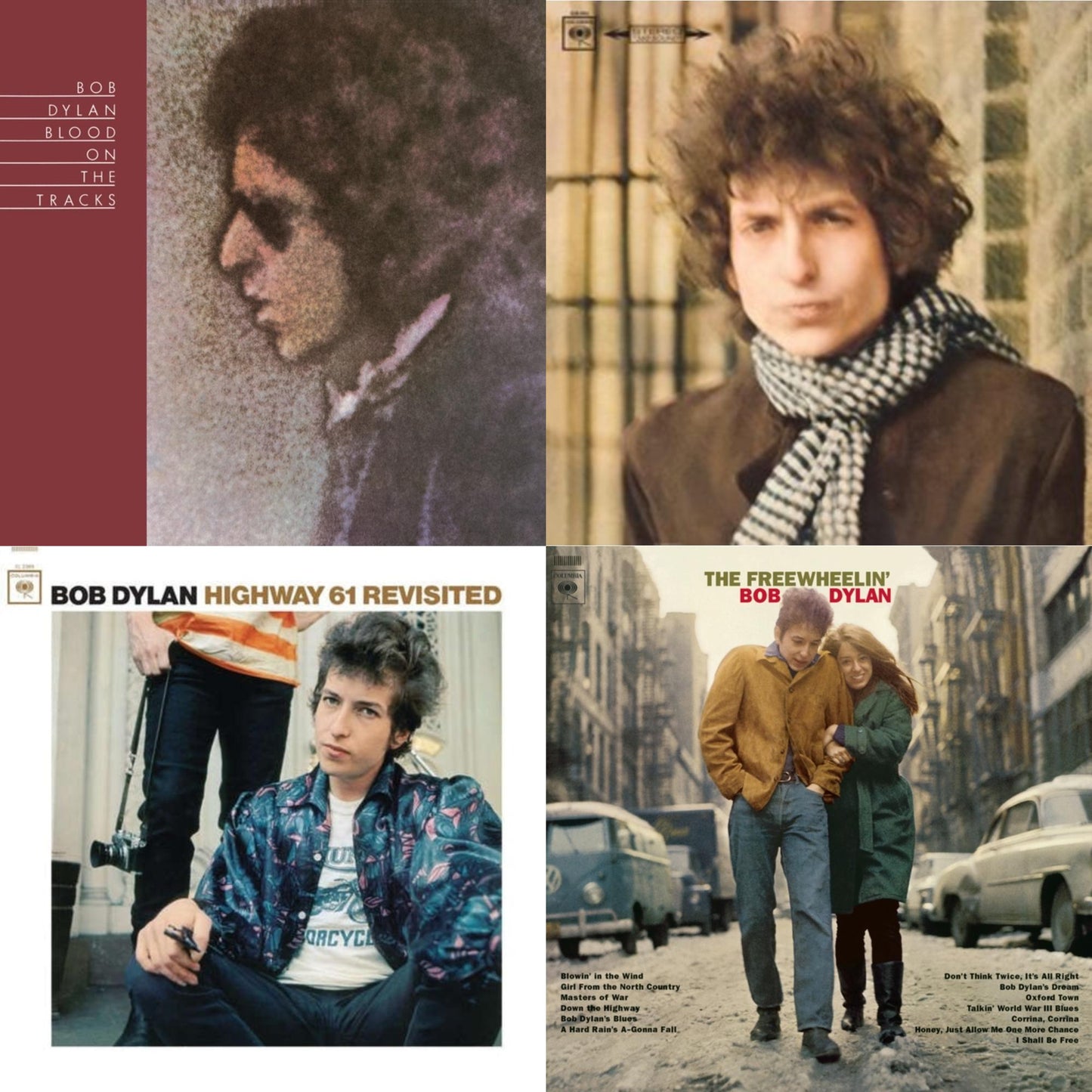 Blood On The Tracks (150G/Dl Insert) & Blonde On Blonde & Highway 61 Revisited & Freewheelin Bob Dylan (140G/Dl Code)