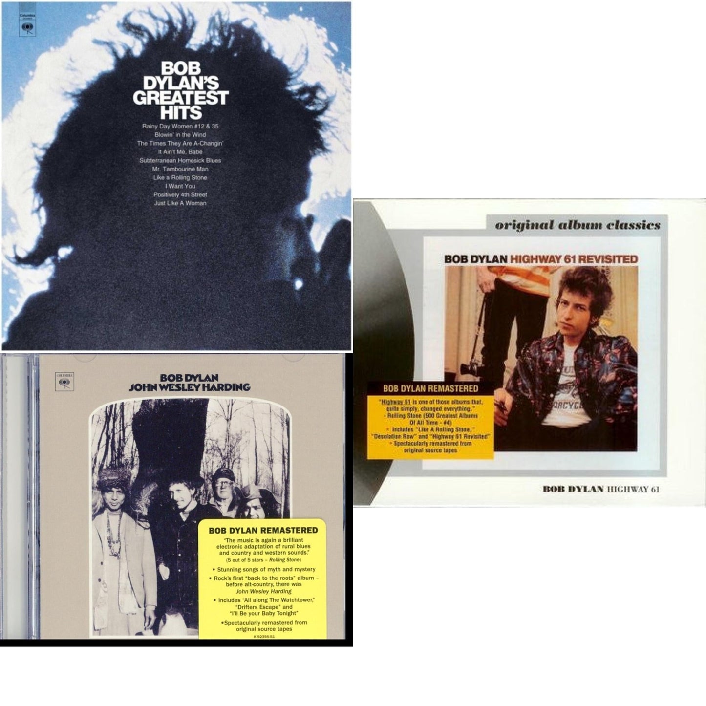 Greatest Hits Vol.1 & John Wesley Harding & Highway 61 Revisited