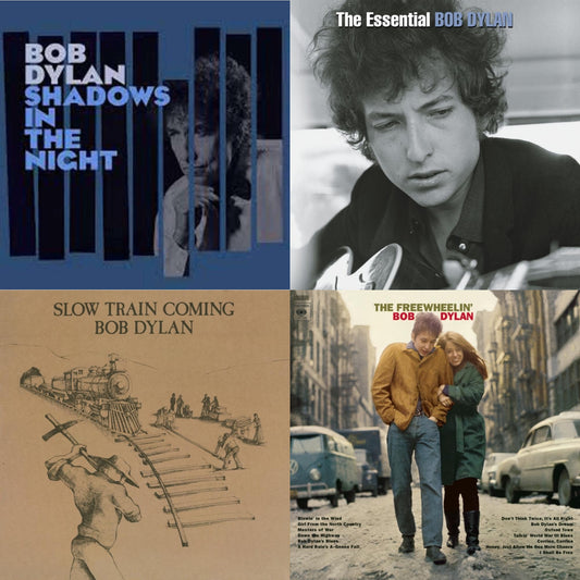 Shadows In The Night (LP/CD/180G) & Essential Bob Dylan & Slow Train Coming (150G/Dl Card) & Freewheelin Bob Dylan (140G/Dl Code)