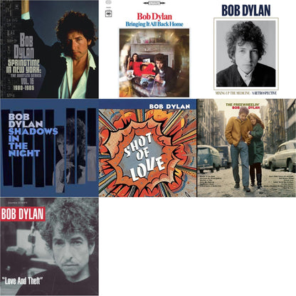 Bob Dylan - Springtime In New York: The Bootleg Series Vol. 16 (1980-1985) (2LP) & Bringing It All Back Home & Mixing Up The Medicine & Shadows In The Night (LP/CD/180G) & Shot Of Love (150G/Dl Card) & Freewheelin Bob Dylan (140G/Dl Code) & Love And