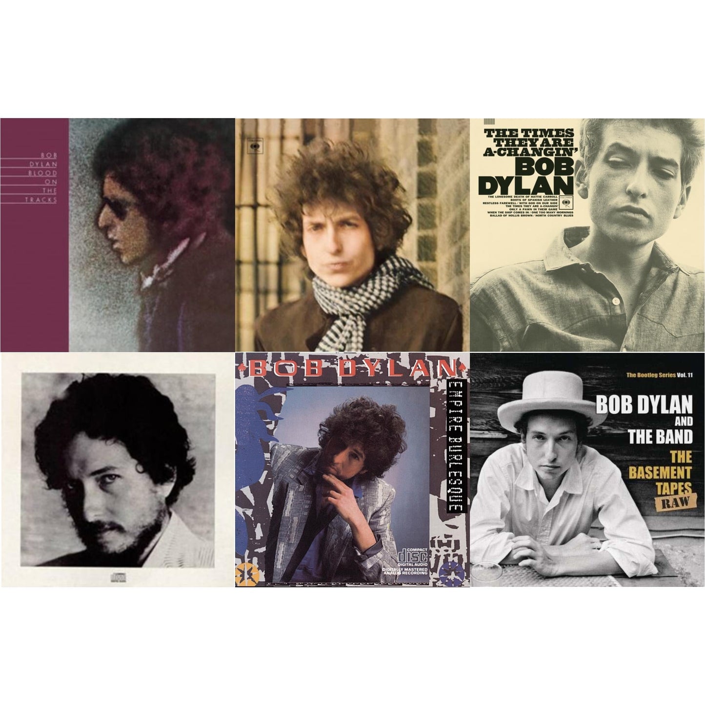 Blood On The Tracks & Blonde On Blonde & Times They Are A-Changin & New Morning & Empire Burlesque & Basement Tapes Raw: The Bootleg Series Vol.11