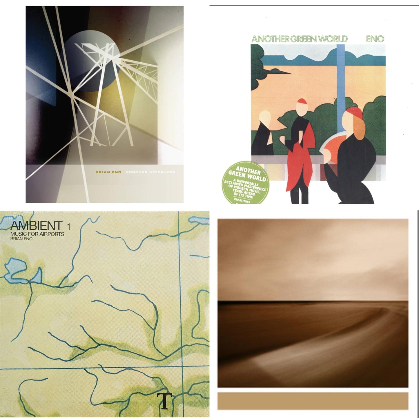 Forever Voiceless (Crystal Clear LP Vinyl) & Another Green World (140G/2017 Master) & Ambient 1: Music For Airports & Small Craft On A Milk Sea (2LP/Dl Card)