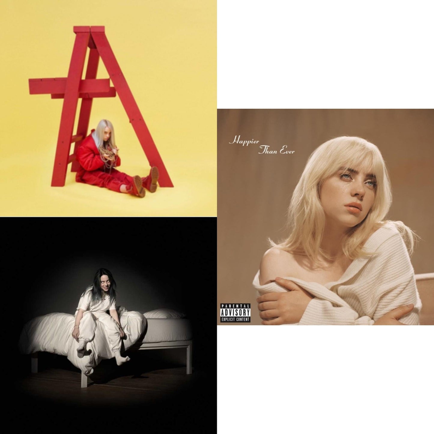 This is a 3 CD SKU bundle.
1.This CD is brand new.Format: CDMusic Style: Indie PopThis item's title is: Dont Smile At MeArtist: Billie EilishLabel: DARKROOM/INTERSCOPEBarcode: 602577992025Release Date: 7/19/2019
2.This CD is brand new.