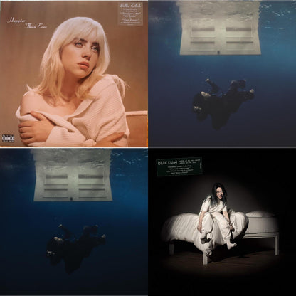 Happier Than Ever (X) (2LP) & Hit Me Hard & Soft (Recycled Black LP Vinyl) & Hit Me Hard & Soft (Anniversary Edition/Blue & Orange Splatter LP Vinyl) & When We All Fall Asleep, Where Do We Go? (Pale Yellow LP Vinyl)