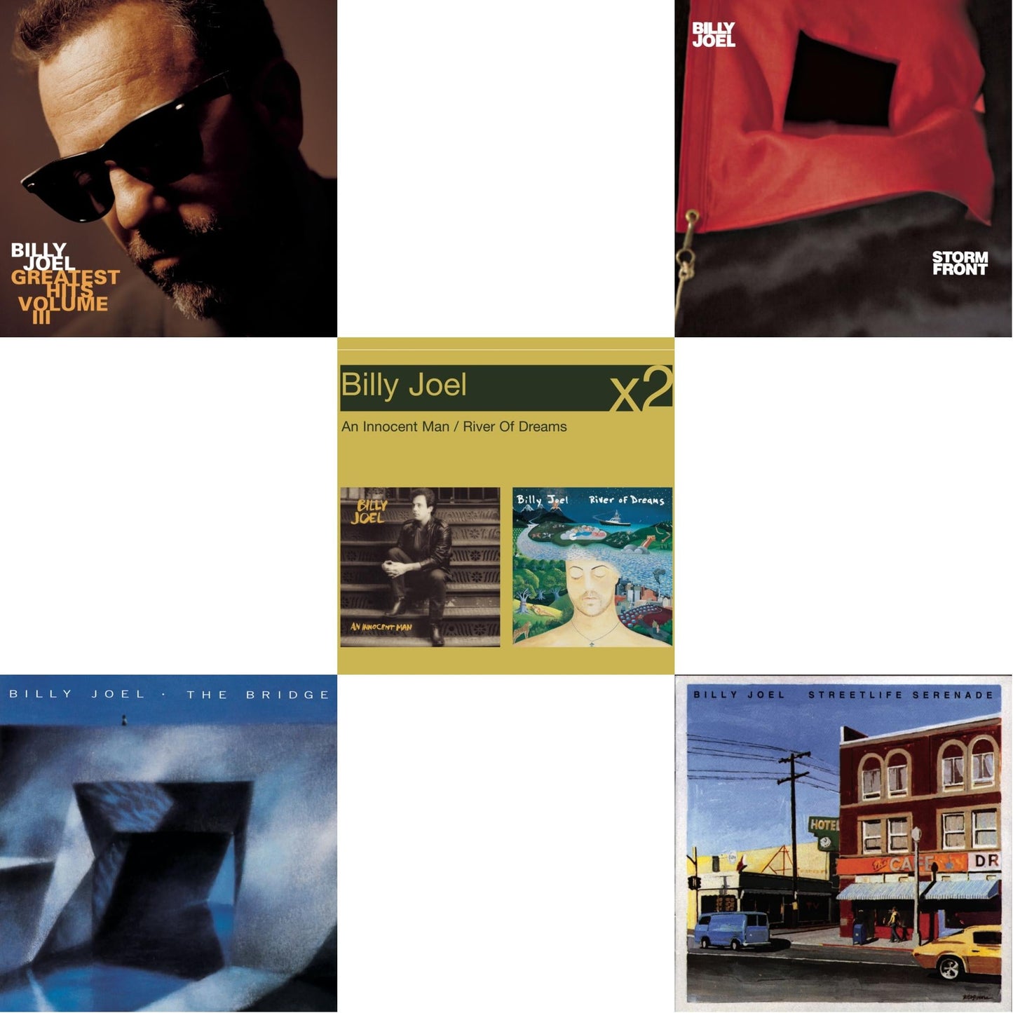 Stormfront & Streetlife Serenade & Bridge & River Of Dreams & Greatest Hits Vol.3