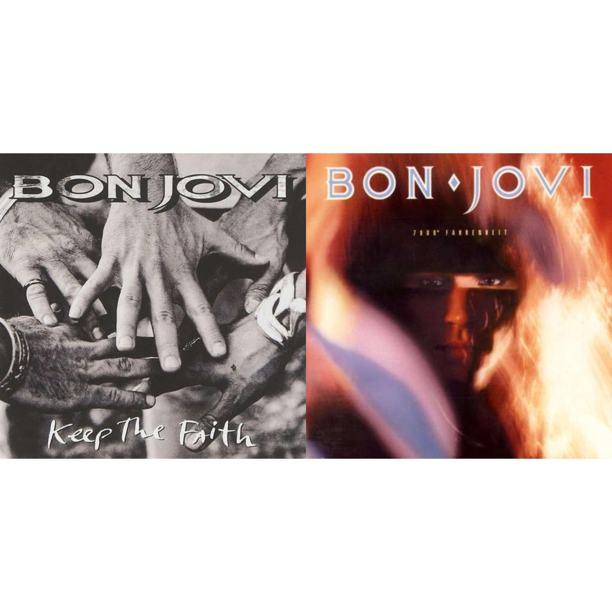 This is a 2 LP Vinyl SKU bundle.
1.This LP Vinyl is brand new.Format: LP VinylMusic Style: Hard RockThis item's title is: 7800º Fahrenheit (180G)Artist: Bon JoviLabel: ISLAND/UMEBarcode: 602547029201Release Date: 11/4/2016
2.This LP Vinyl is brand new.