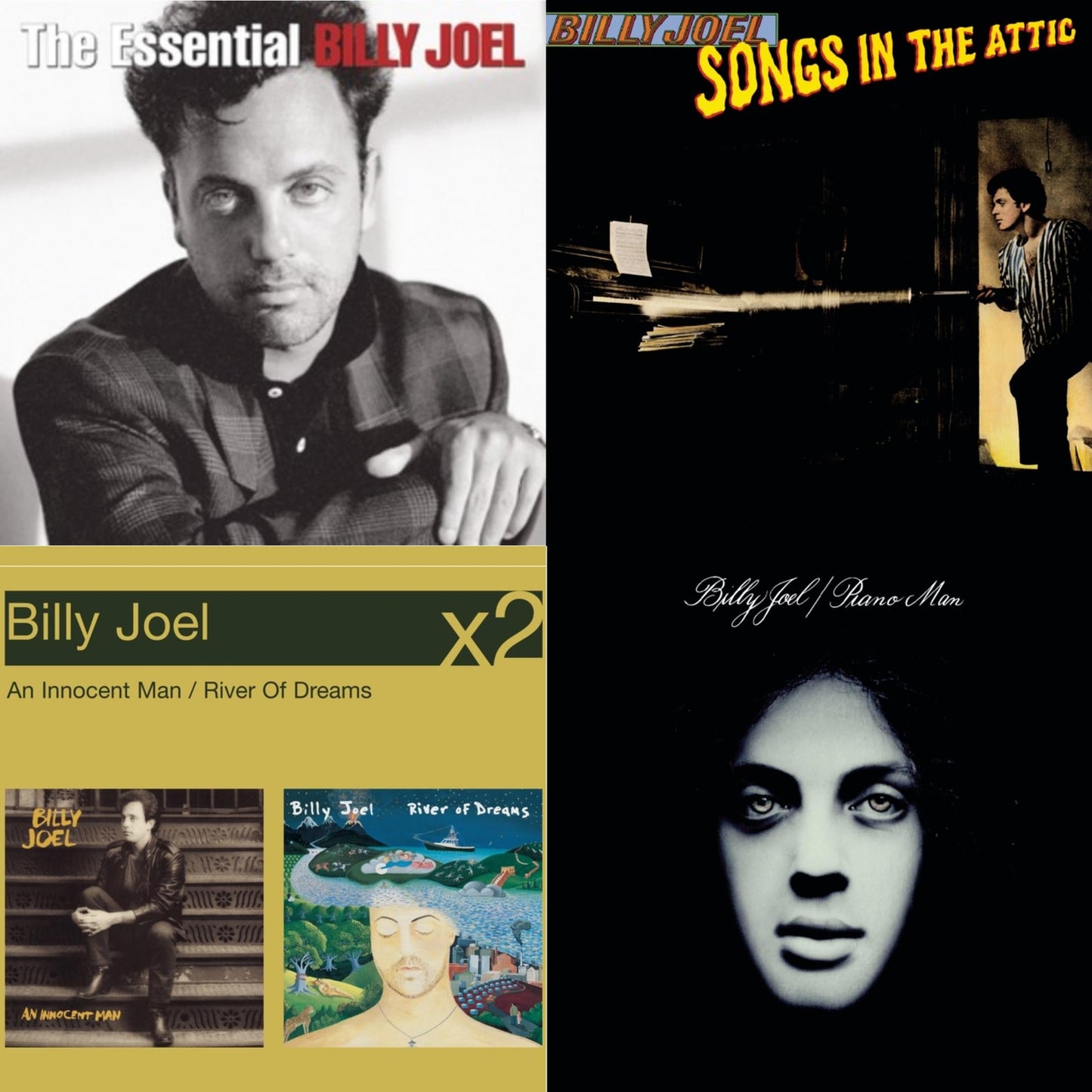 Essential Billy Joel & Songs In The Attic & River Of Dreams & Piano Man