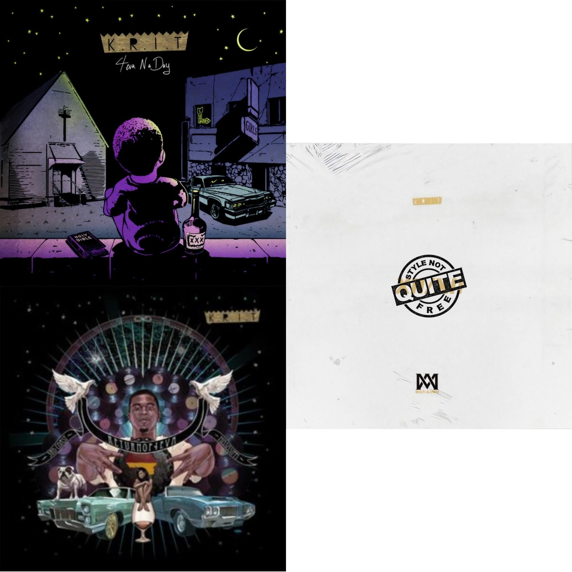 This is a 3 LP Vinyl SKU bundle.
1.This LP Vinyl is brand new.Format: LP VinylThis item's title is: A Style Not Quite Free (Limited/2LP)Artist: Big K.R.I.T.Label: BMG RIGHTS MANAGEMENT (US) LLCBarcode: 4050538721263Release Date: 10/28/2022
2.This LP Vinyl is brand new.