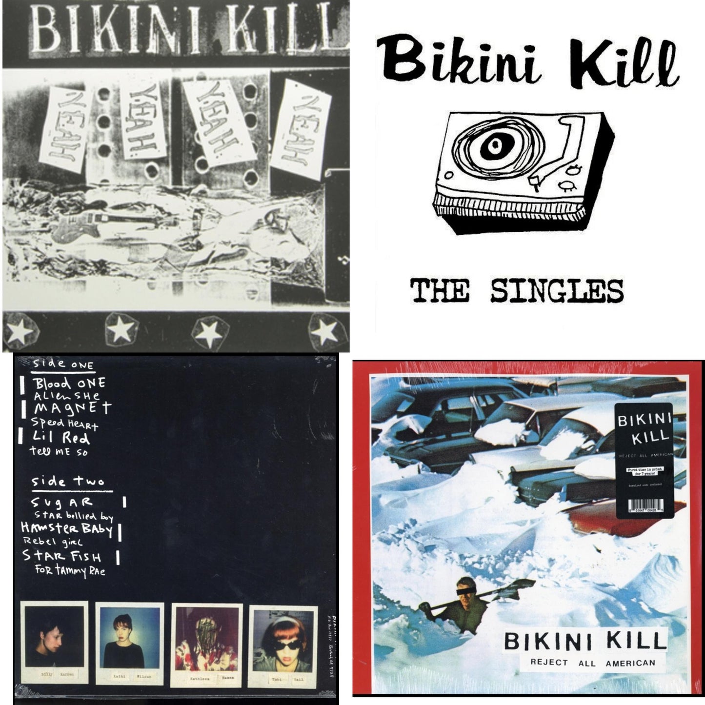 This is a 4 LP Vinyl SKU bundle.
1.This LP Vinyl is brand new.Format: LP VinylMusic Style: Garage RockThis item's title is: Yeah Yeah Yeah Yeah EpArtist: Bikini KillLabel: Bikini Kill RecordsBarcode: 851647004070Release Date: 4/15/2014
2.This LP Vinyl is brand new.