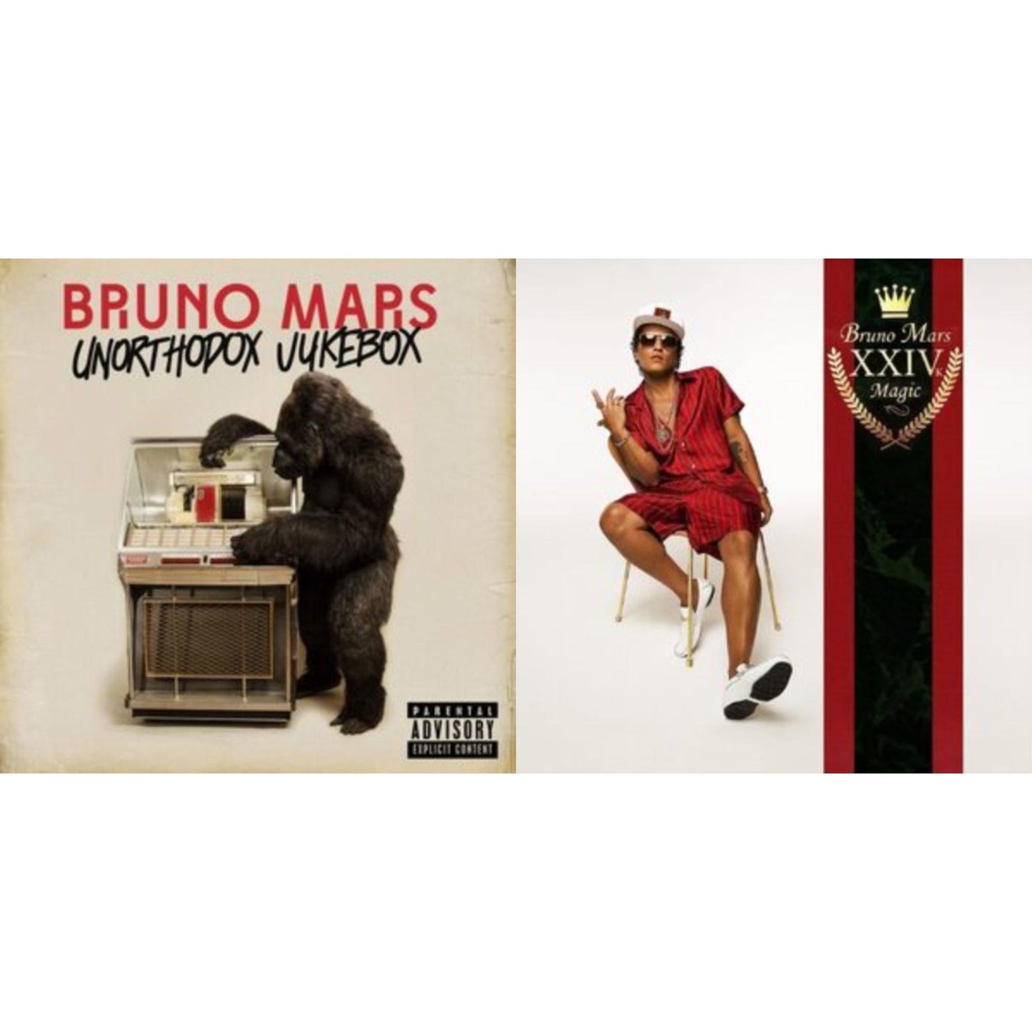 This is a 2 LP Vinyl SKU bundle.
1.This LP Vinyl is brand new.Format: LP VinylMusic Style: Pop RockThis item's title is: Unorthodox Jukebox (Red LP Vinyl)Artist: Bruno MarsLabel: AtlanticBarcode: 075678610424Release Date: 4/5/2024
2.This LP Vinyl is brand new.