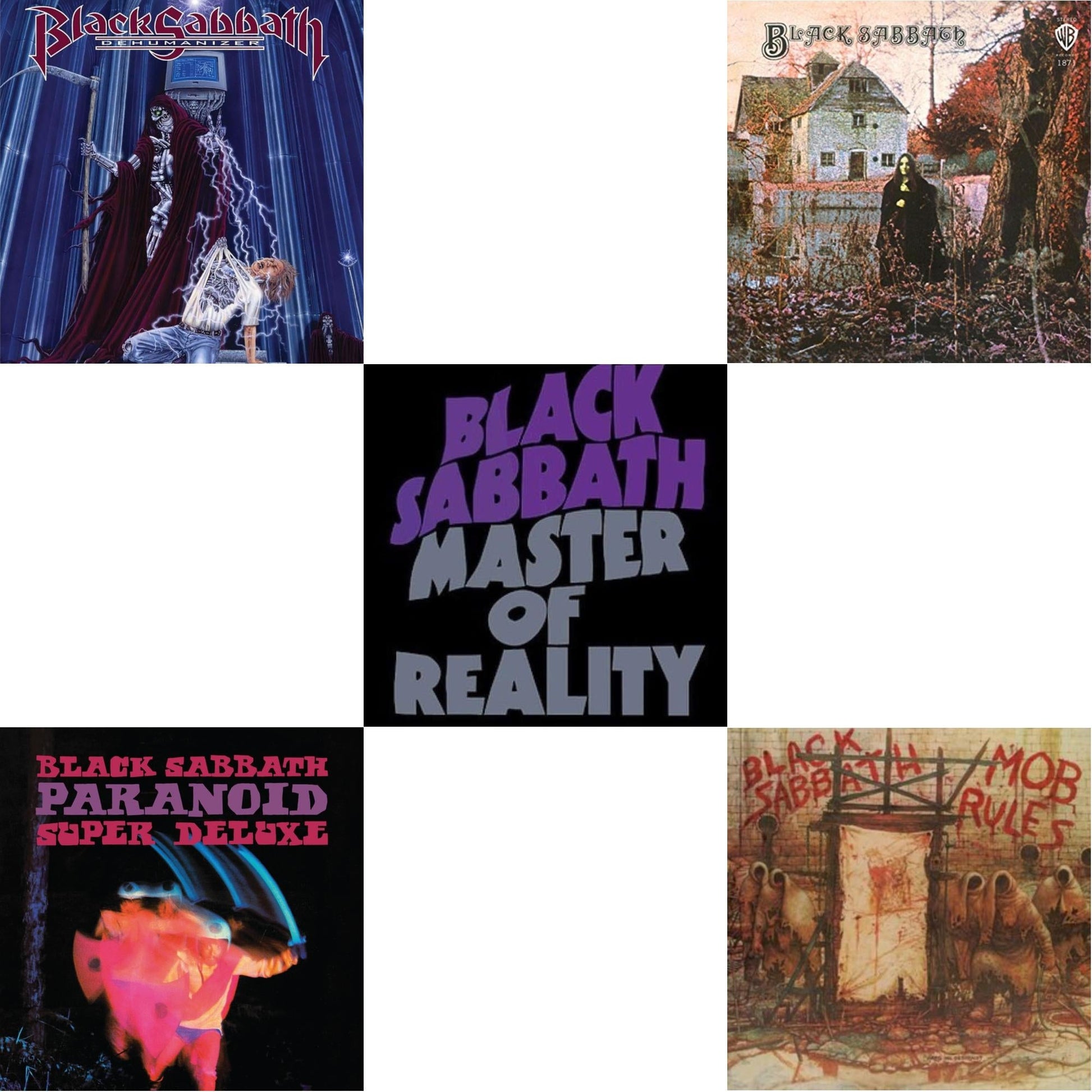 This is a 5 LP Vinyl SKU bundle.
1.This LP Vinyl is brand new.Format: LP VinylThis item's title is: Dehumanizer (Deluxe Edition/2LP) (Rocktober)Artist: Black SabbathBarcode: 603497850730Release Date: 10/25/2019
2.This LP Vinyl is brand new.