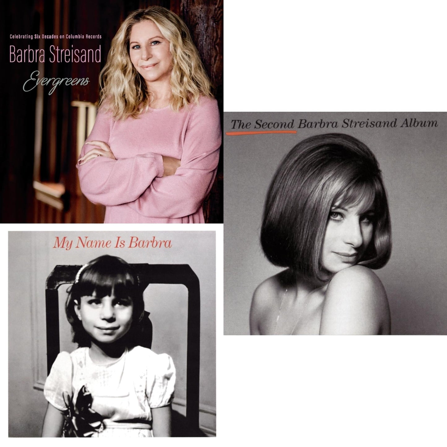 Evergreens : Celebrating Six Decades On Columbia Records & My Name Is Barbra & Second Barbra Streisand Album